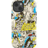 DC Comics Batman Batgirl Vintage Action pose pattern iPhone 15 Impact Case